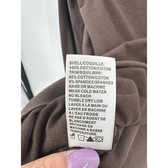 James Perse Brown Corduroy Size 4 Military Pane Button Shirt Size 2 - Picture 5 of 6